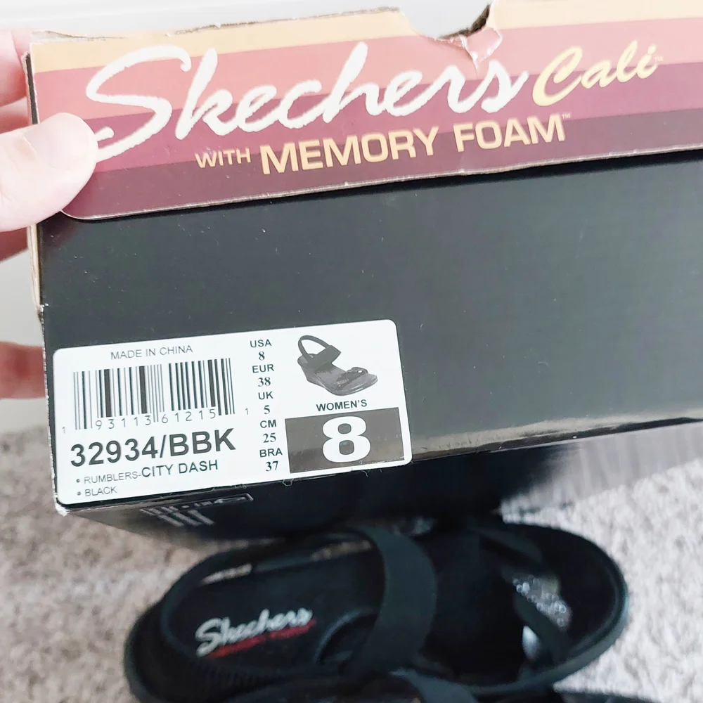 Skechers Rumblers City Dash Black Sandals Size 8 - Picture 5 of 5
